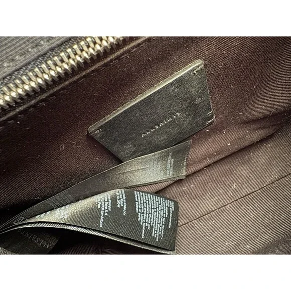 AllSaints Brown Mini Backpack 2-Way Shoulder Bag Soft Lambskin Leather - Picture 8 of 8